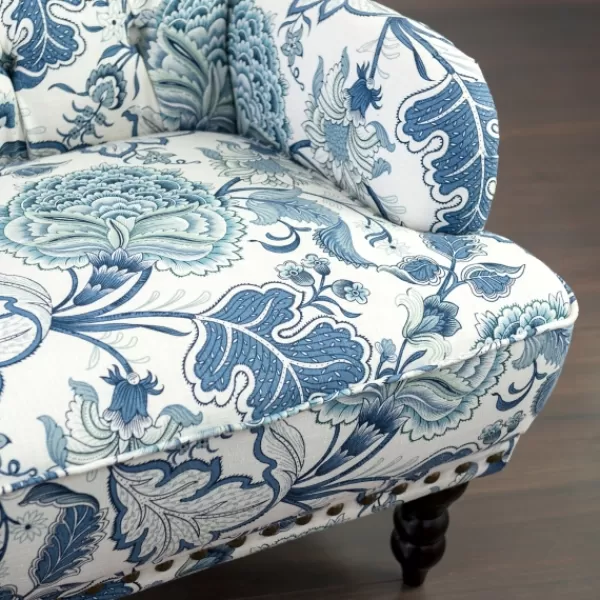 Accent Chairs-Kirkland's Home Rebecca Tufted Accent Chair Blue