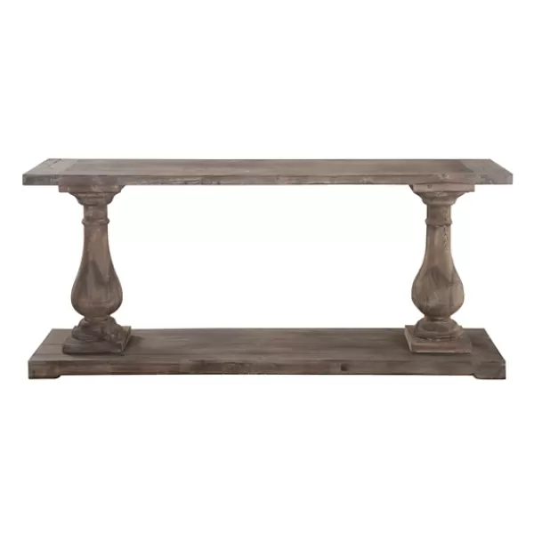 Console Tables-Kirkland's Home Reclaimed Pine Caroline Console Table Brown