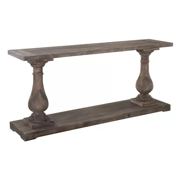 Console Tables-Kirkland's Home Reclaimed Pine Caroline Console Table Brown