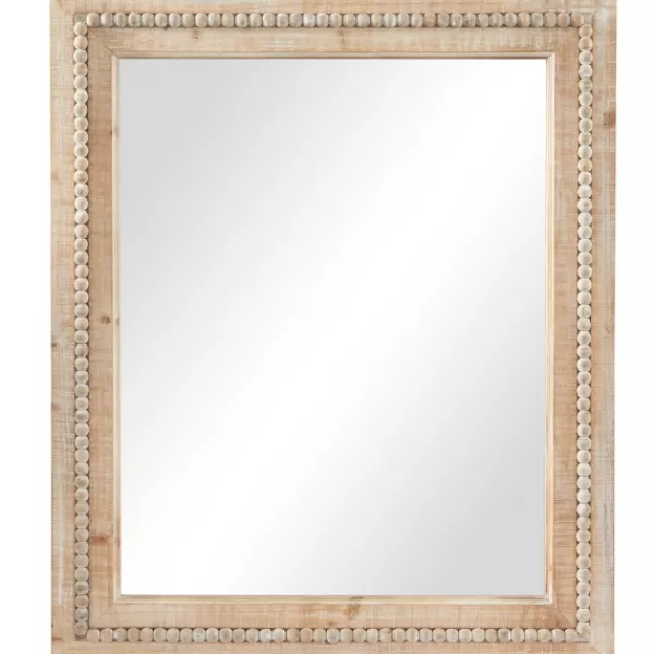 Decorative Mirrors-Kirkland's Home Rectangle Distressed Beaded Wall Mirror