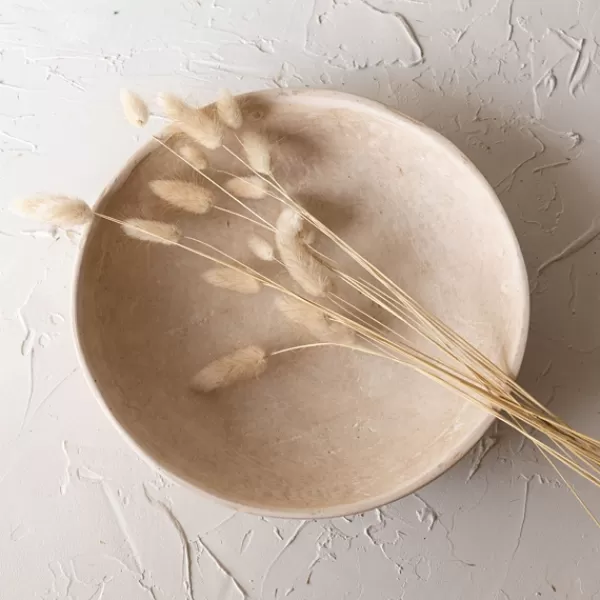 Decorative Bowls & Jars-Kirkland's Home Recycled Paper Mache Decorative Bowl Ivory