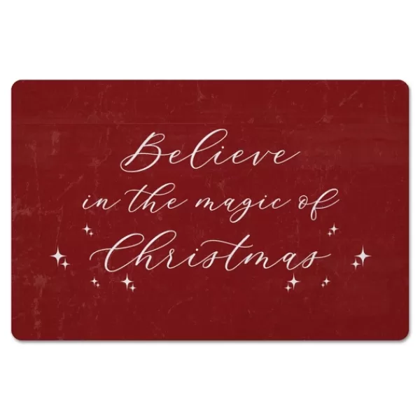Kitchen & Floor Mats-Kirkland's Home Red Believe In The Magic Of Christmas Floor Mat Red/White