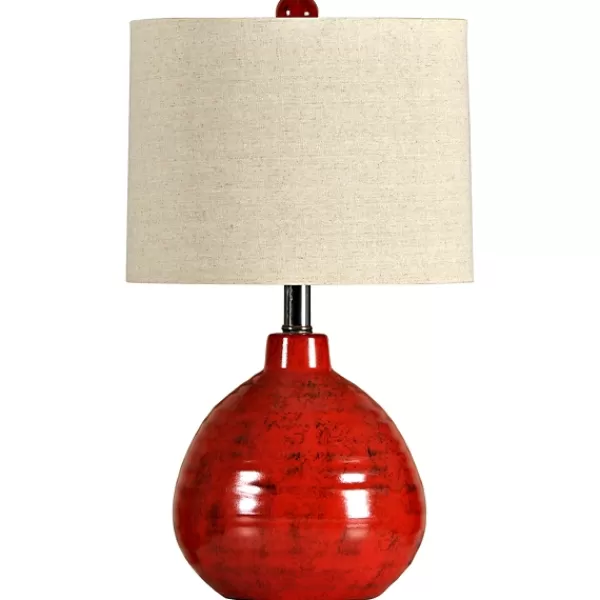 Table Lamps-Kirkland's Home Red Ceramic Jug Table Lamp Tan