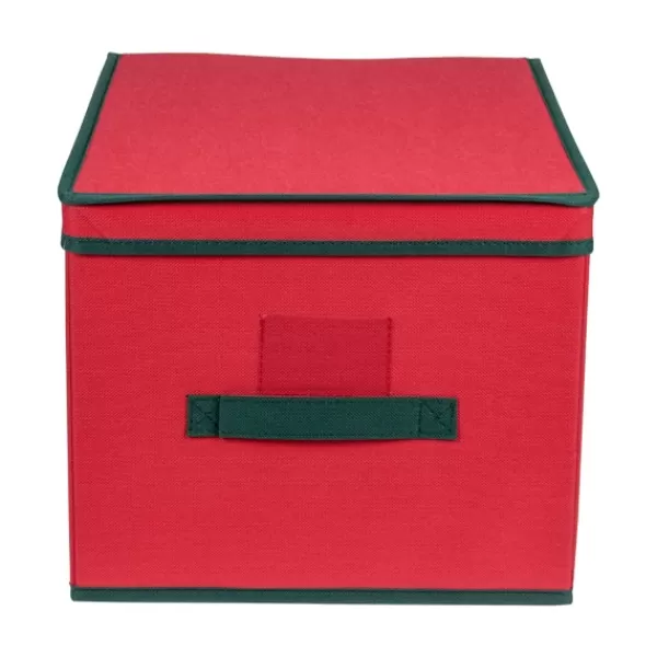 Baskets & Boxes-Kirkland's Home Red Collapsible Christmas Storage Box Red/Green