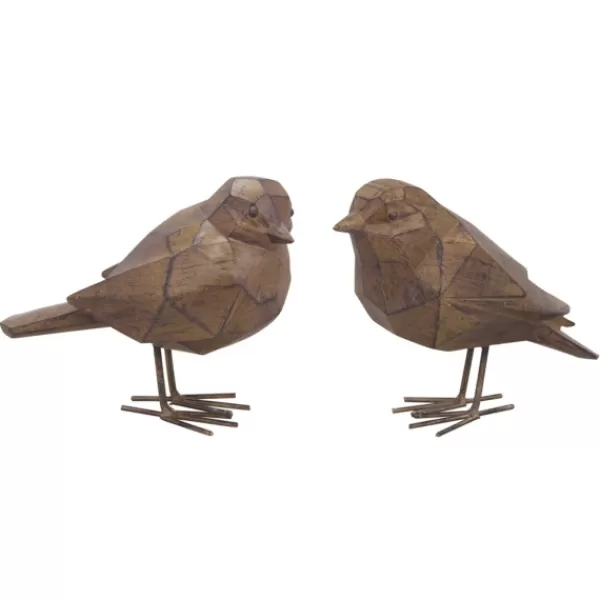 Statues & Figurines-Kirkland's Home Resin And Metal Bird Statues, Set Of 2 Brown