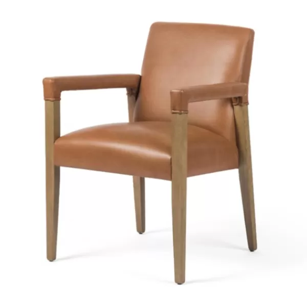 Dining Chairs-Kirkland's Home Reuben Sierra Butterscotch Dining Chair Brown