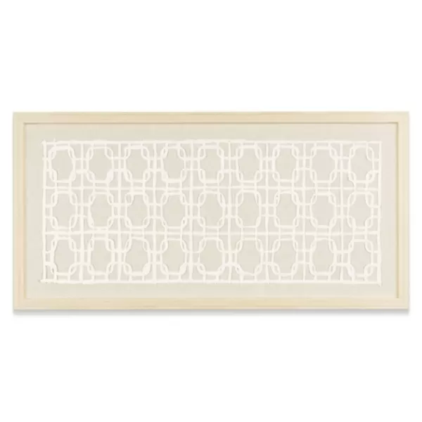 Wall Plaques-Kirkland's Home Reyka Shadowbox Framed Wall Plaque Tan/White