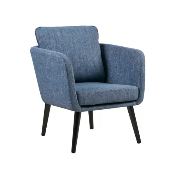 Accent Chairs-Kirkland's Home Rich Back Pillow Accent Chair Blue