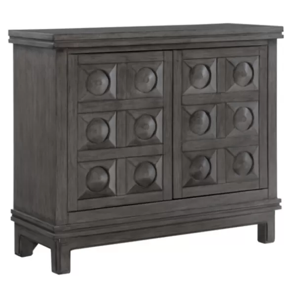 Cabinets & Sideboards-Kirkland's Home Rich Dimensional Panel Cabinet Gray