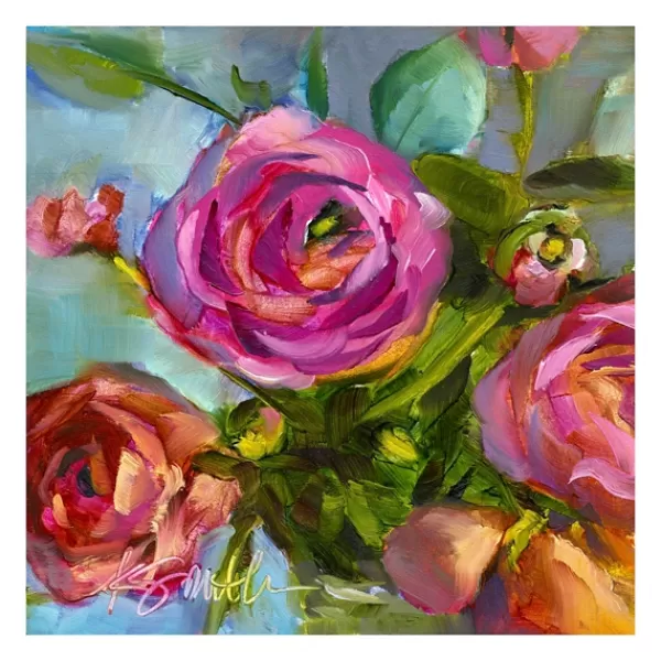 Canvas Art-Kirkland's Home Roses Still Life Iii Canvas Art Print Purple/Red/Multi