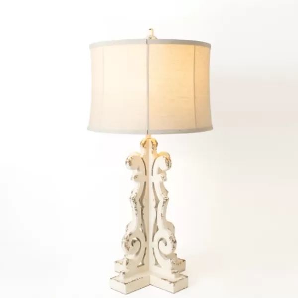 Table Lamps-Kirkland's Home Rosie Distressed Table Lamp Ivory