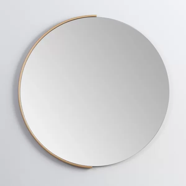 Decorative Mirrors-Kirkland's Home Round Gold Half Frame Mirror