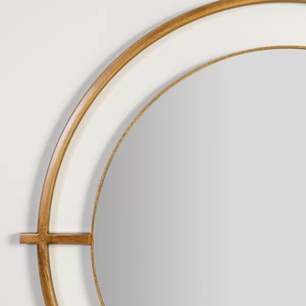 Decorative Mirrors-Kirkland's Home Round Gold Modern Wall Mirror