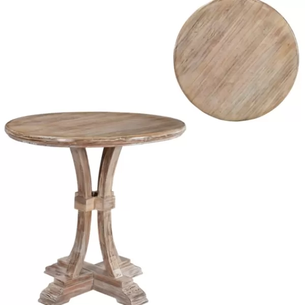 Accent & End Tables-Kirkland's Home Round Mango Wood Accent Table