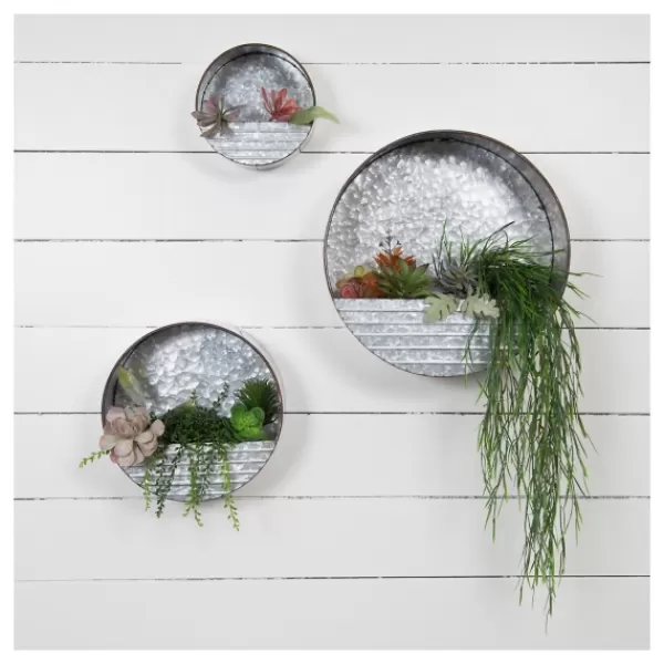 Shelves-Kirkland's Home Round Metal Hanging Wall Pockets, Set Of 3