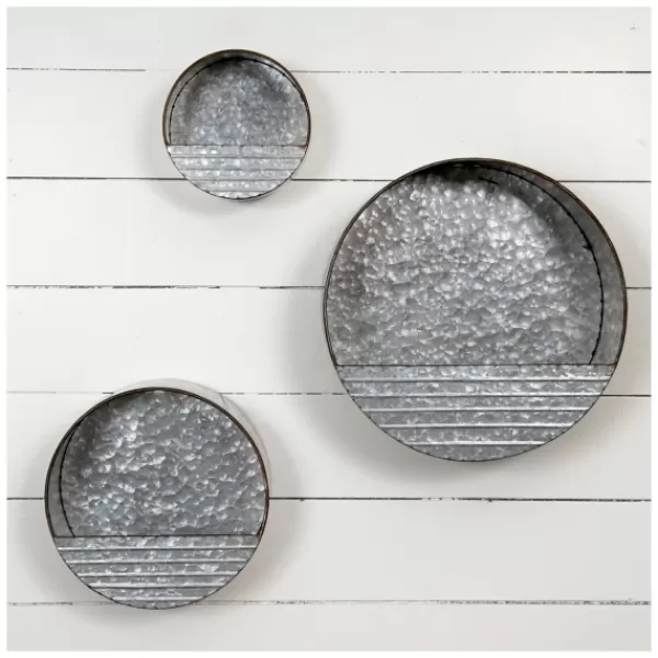 Shelves-Kirkland's Home Round Metal Hanging Wall Pockets, Set Of 3