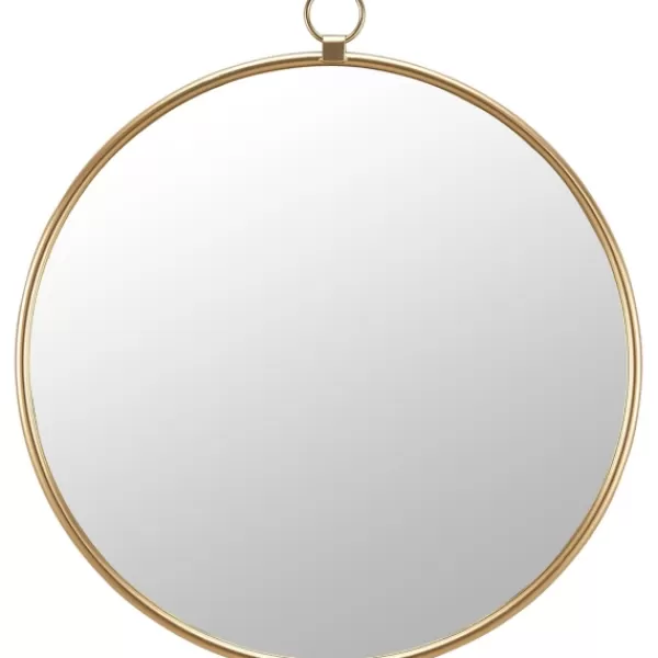 Decorative Mirrors-Kirkland's Home Round Metal Mirror With Ring Gold