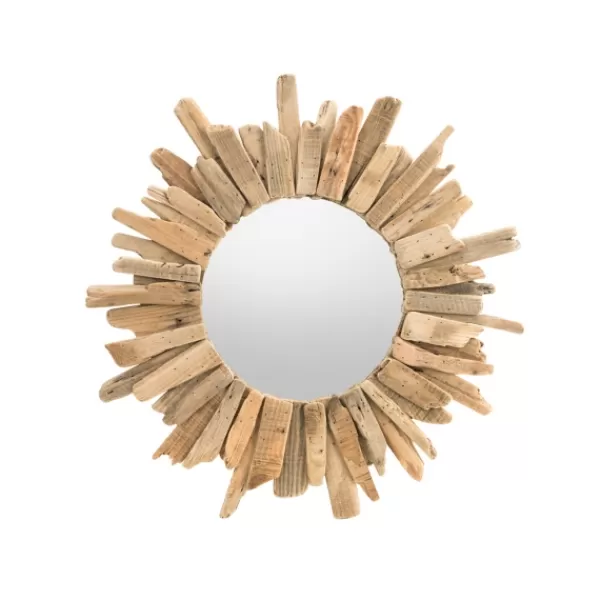 Decorative Mirrors-Kirkland's Home Round Natural Driftwood Frame Mirror