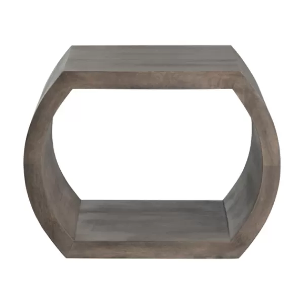 Accent & End Tables-Kirkland's Home Round Open Side Table Brown