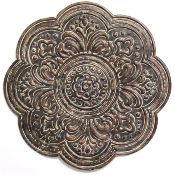 Wall Plaques-Kirkland's Home Rustic Bronze Metal Medallion Wall Plaque Brown/Gold