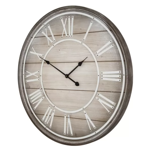 Clocks-Kirkland's Home Rustic Charm Wood Wall Clock