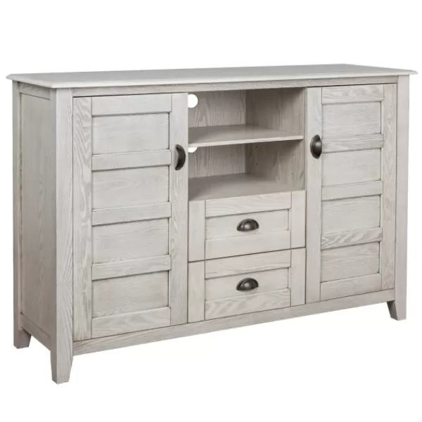 Tv Stands & Media Consoles-Kirkland's Home Rustic Gray Wood 2-Drawer Console Table