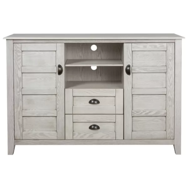 Tv Stands & Media Consoles-Kirkland's Home Rustic Gray Wood 2-Drawer Console Table