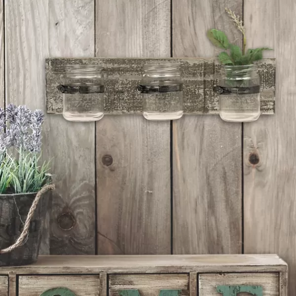 Wall Storage-Kirkland's Home Rustic Jars Wall Organizer