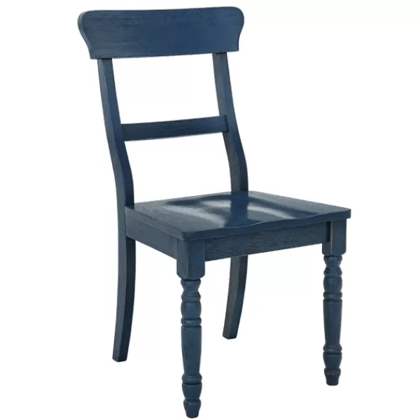 Dining Chairs-Kirkland's Home Rustic Ladder Back Dining Chairs, Set Of 2 Blue