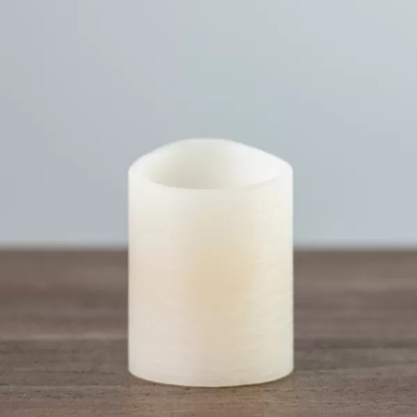 Flameless Candles-Kirkland's Home Rustic Led Pillar Candle, 3X4 In. Ivory