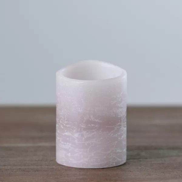 Flameless Candles-Kirkland's Home Rustic Led Pillar Candle, 3X4 In. Gray