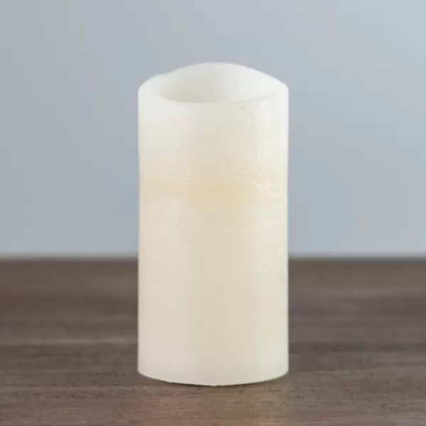 Flameless Candles-Kirkland's Home Rustic Led Pillar Candle, 3X6 In. Ivory