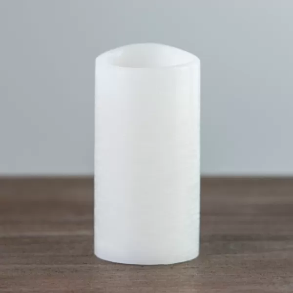 Flameless Candles-Kirkland's Home Rustic Led Pillar Candle, 3X6 In. White