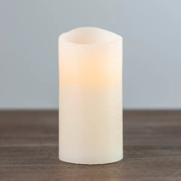 Flameless Candles-Kirkland's Home Rustic Led Pillar Candle, 3X6 In. Ivory