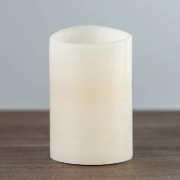 Flameless Candles-Kirkland's Home Rustic Led Pillar Candle, 4X6 In. Ivory