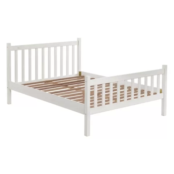 Beds & Headboards-Kirkland's Home Rustic Pine Spindle Full Bed Frame White