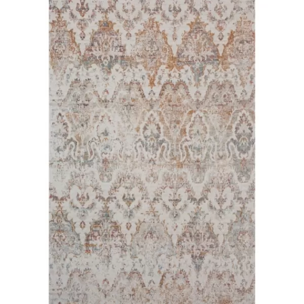 Outdoor Rugs-Kirkland's Home Rustic Southern Indoor/Outdoor Area Rug, 7X9 Ivory/Orange