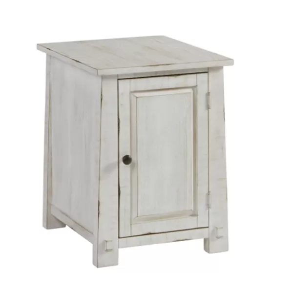 Accent & End Tables-Kirkland's Home Rustic White Cabinet Accent Table