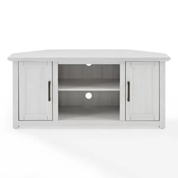 Tv Stands & Media Consoles-Kirkland's Home Rustic White Katy-Corner Tv Stand