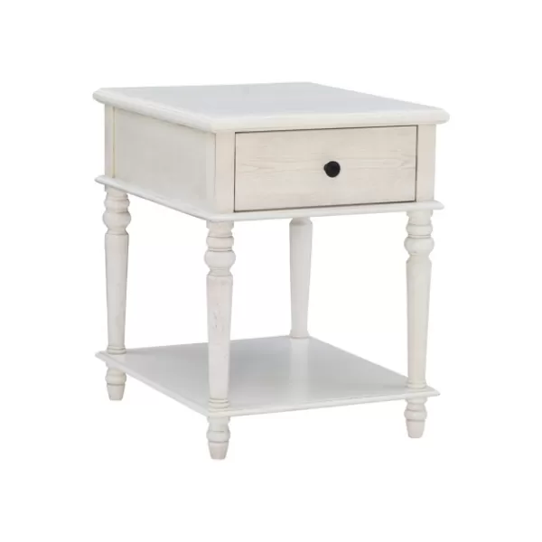 Accent & End Tables-Kirkland's Home Rustic White Turned Legs Accent Table