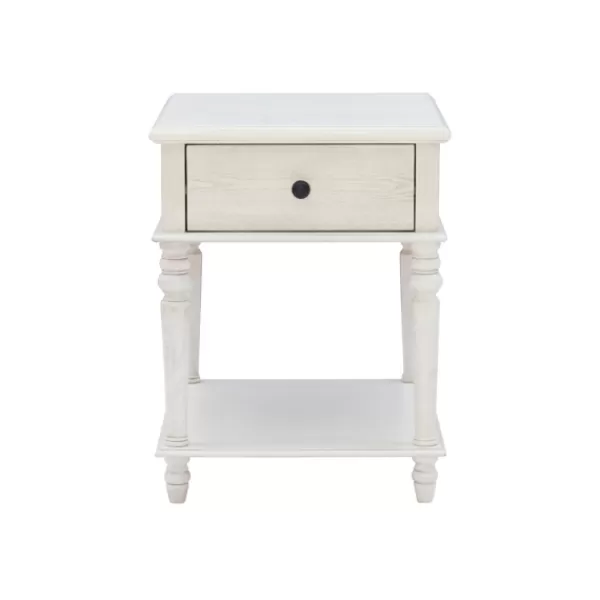 Accent & End Tables-Kirkland's Home Rustic White Turned Legs Accent Table