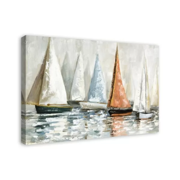 Canvas Art-Kirkland's Home Sailboat Dreams Canvas Art Print Ivory/Orange/Blue