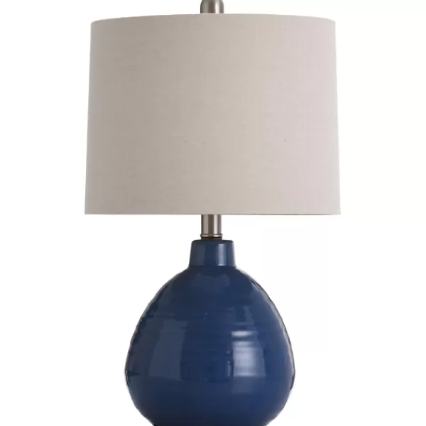 Table Lamps-Kirkland's Home Sailor Blue Ceramic Table Lamp Tan