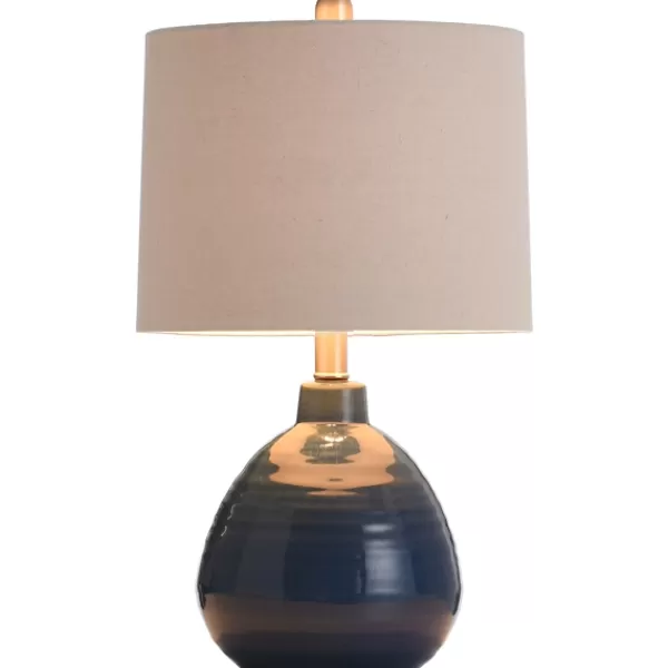 Table Lamps-Kirkland's Home Sailor Blue Ceramic Table Lamp Tan