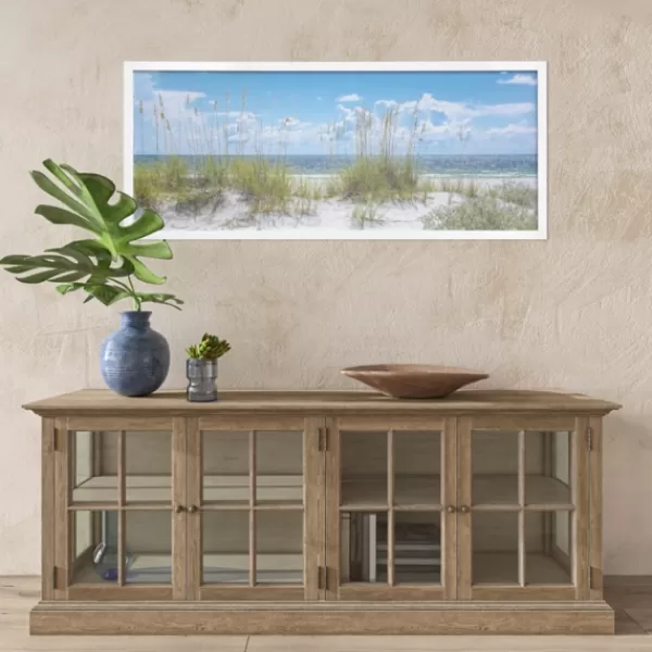 Framed Art-Kirkland's Home Sand Dunes Framed Art Print Blue/White/Green