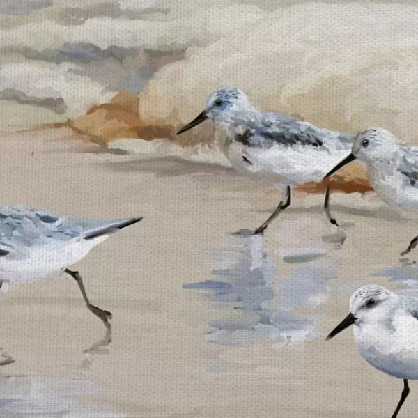 Canvas Art-Kirkland's Home Sandpiper Beach I And Ii Art Prints, Set Of 2 Tan