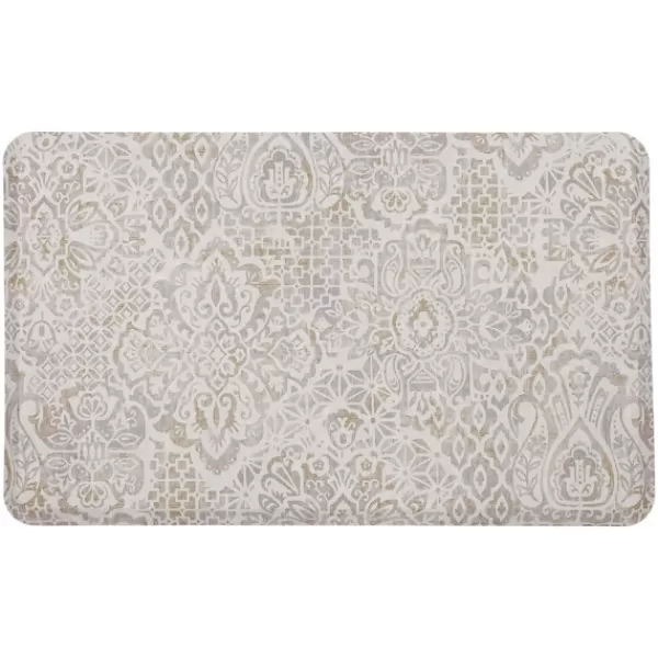 Kitchen & Floor Mats-Kirkland's Home Sandy Beige Damask Nouveau Kitchen Mat Brown/Tan