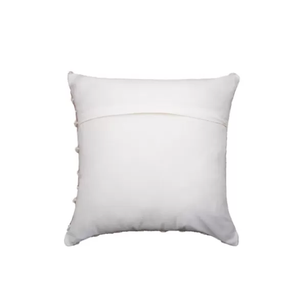 Pillows-Kirkland's Home Sandy Beige Hand Knotted Decorative Throw Pillow Tan/White