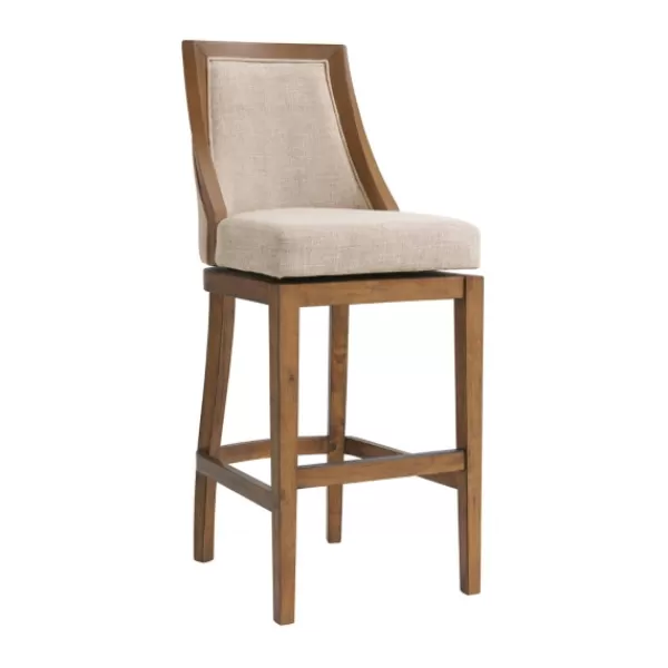 Bar Stools & Counter Height Stools-Kirkland's Home Sandy Beige Swivel Square Bar Stool Tan