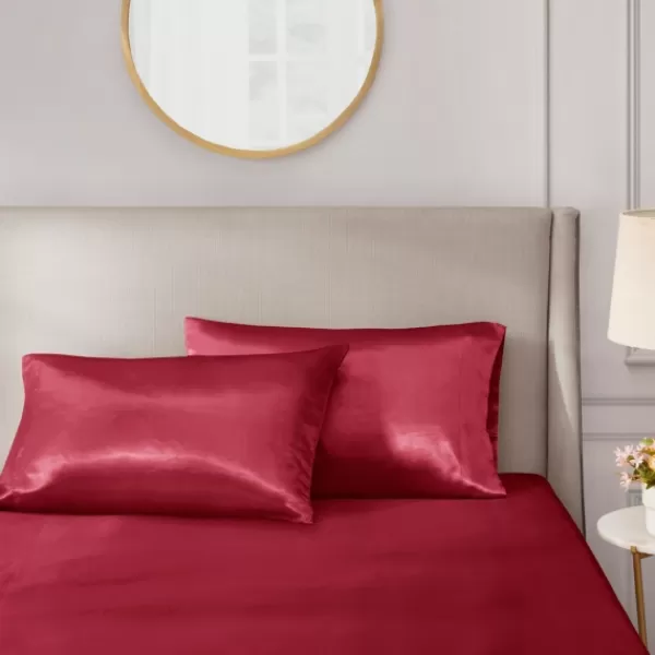 Bed Sheets-Kirkland's Home Satin King 2-Pc. Pillow Case Set Red